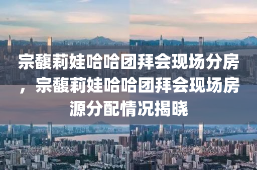 宗馥莉娃哈哈团拜会现场分房，宗馥莉娃哈哈团拜会现场房源分配情况揭晓今晚必出三肖2025_2025新澳门精准免费提供·精确判断