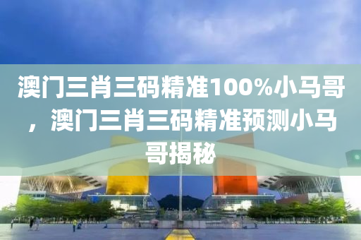 澳门三肖三码精准100%小马哥，澳门三肖三码精准预测小马哥揭秘今晚必出三肖2025_2025新澳门精准免费提供·精确判断