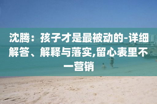 沈腾：孩子才是最被动的-详细解答、解释与落实今晚必出三肖2025_2025新澳门精准免费提供·精确判断,留心表里不一营销